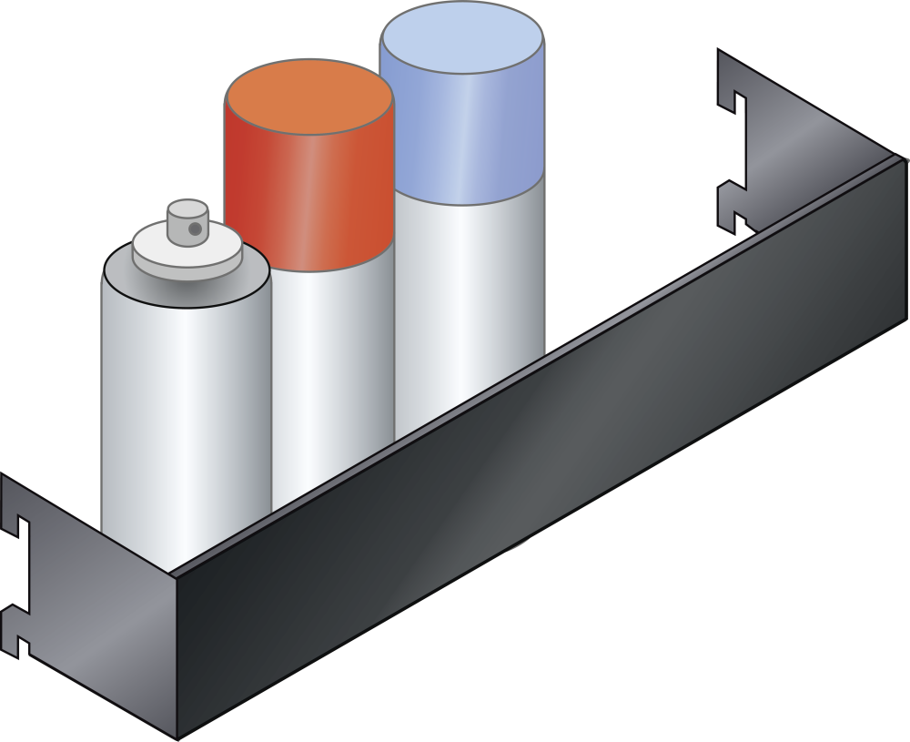 Spraydosenhalter (BxTxH) 380x74x70mm