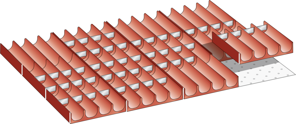 Set Mulden 27x36E/36x27E (BxTxFH) 612x459x50mm