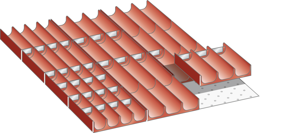 Set Mulden 27x36E (BxTxFH) 459x612x50mm