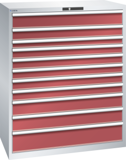 Bild 1: Schubladenschrank 64x36E (BxTxH) 1193x725x1450mm RFID Lock R7035/R3003