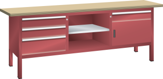 Bild 1: Kompaktwerkbank (BxTxH) 2000x700x840mm Multiplex KEY Lock R3000