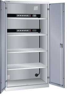 Bild 1: Akku-Ladeschrank (BxTxH) 1000x580x1950mm Typ D CODE Lock R7035/N6502