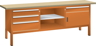 Bild 1: Kompaktwerkbank (BxTxH) 2000x700x840mm Multiplex KEY Lock R2004