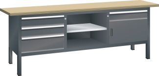 Bild 1: Kompaktwerkbank (BxTxH) 2000x700x840mm Multiplex KEY Lock N9000
