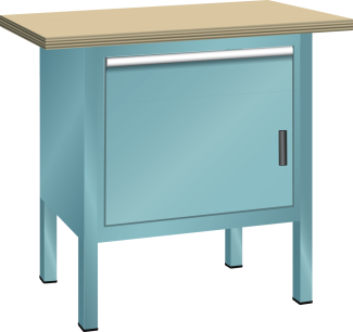 Bild 1: Kompaktwerkbank (BxTxH) 1000x700x850mm Buche KEY Lock R5018