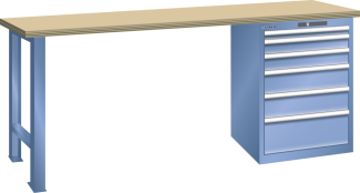 Bild 1: Werkbank 27x27E (BxTxH) 2000x700x890mm Multiplex RFID Lock R5002