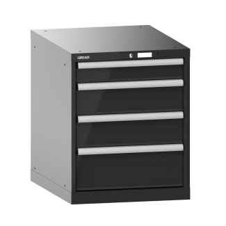Bild 1: Schubladenschrank 27x36E (BxTxH) 564x725x700mm KEY Lock R7016