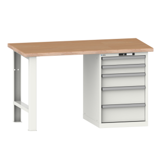 Bild 1: Werkbank 27x36E (BxTxH) 1500x750x890mm Multiplex RFID Lock R9010