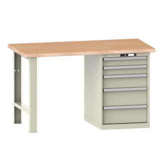 Bild 1: Werkbank 27x36E (BxTxH) 1500x750x890mm Multiplex RFID Lock R7032