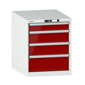 Bild 1: Schubladenschrank 27x36E (BxTxH) 564x725x700mm KEY Lock R7035/R3003